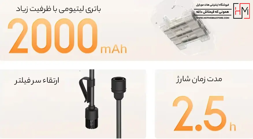 کارواش شارژی شیائومی 2 میجیا مدل Mijia Wireless Car Wash Machine 2